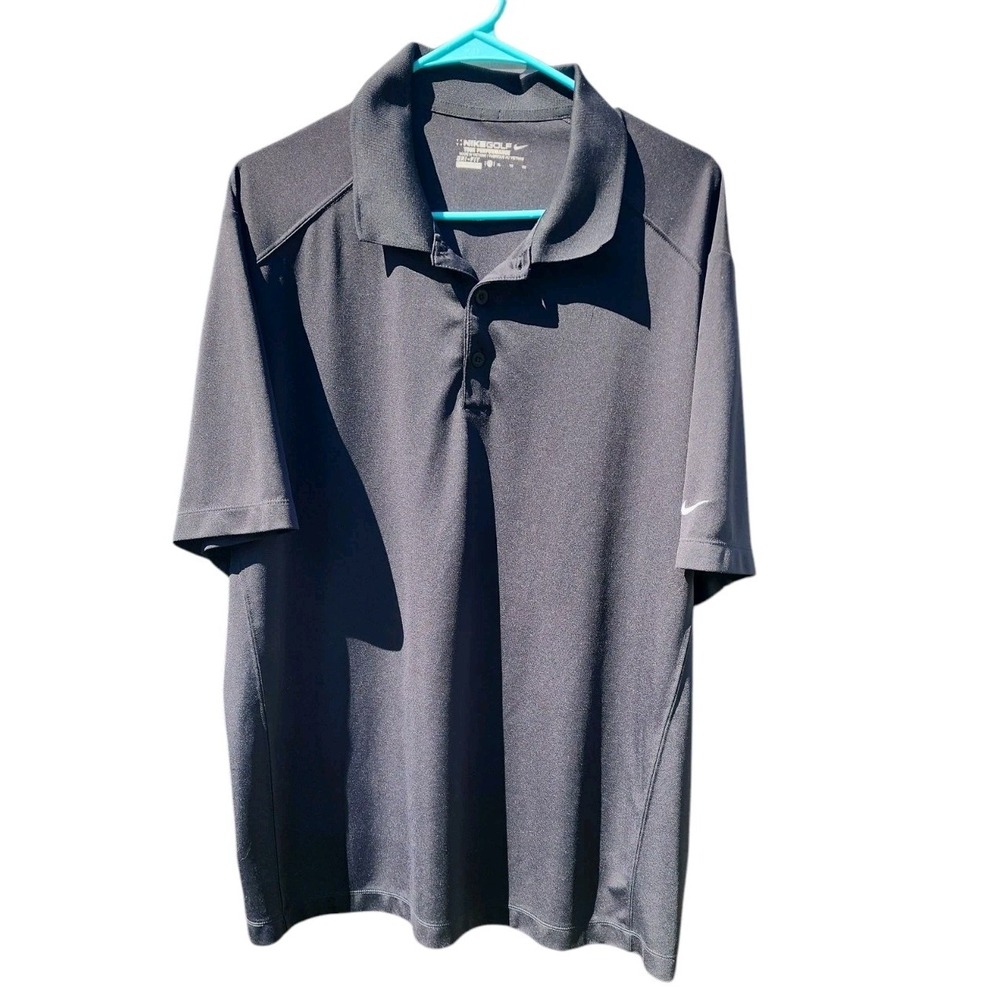 Nike Golf Tour Performance Men's Size XL Black Polo‎ Shirt Short Sleeve